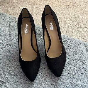CHARLOTTE RUSSE BLACK SUADE HEELS